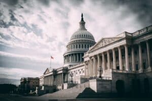 a front view of the capitol building